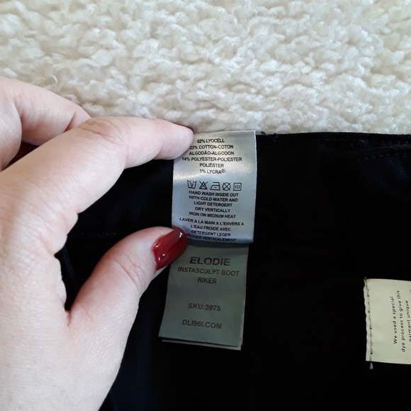 DL1961 | Elodie Instasculpt Boot Riker Black Jeans - Picture 7 of 8